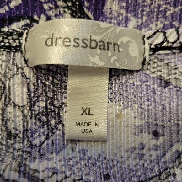 Dress Barn Purple and Black Textured Blouse Sleeveless Size XL - Picture 3 of 5